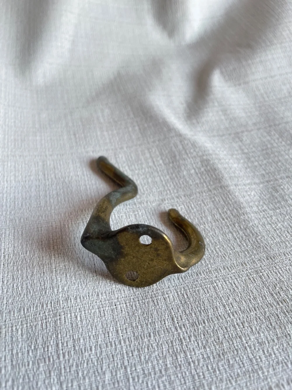Antique Brass Double Wall Hook - Picture 3 of 7